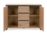 Kommode Malta in Artisan Eiche und Anthrazit Industrial Look 120 x 88 cm