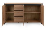 Sideboard Malta in Artisan Eiche und Anthrazit Kommode im Industrial Look 160 x 88 cm