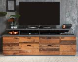 TV-Lowboard Noxa in Used Wood Altholz Design mit Grau, Komforth�he, 180 x 66 cm