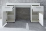 Schreibtisch Adamo in wei� Hochglanz - B�rotisch 120 x 76 cm