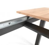 Esstisch Malta in Artisan Eiche und Anthrazit im Industrial Look 160 / 200 x 90 cm ausziehbar