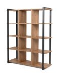 Regal Malta in Eiche und Anthrazit, Industrie Look, 107 x 145 cm