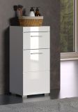 Badezimmer Unterschrank Adamo wei� Hochglanz Badschrank 37 x 79 cm