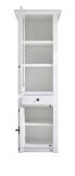 Vitrine Hooge in Pinie wei� Landhaus Vitrinenschrank 63 x 207 cm