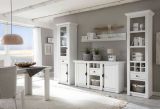 Wohnwand Hooge in Pinie wei� Landhaus Schrankwand 4-teilig 293 x 207 cm