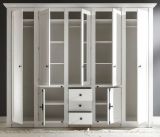 Schlafzimmer komplett Hooge in Pinie wei� Landhaus Set mit Doppelbett, Kleiderschrank und 2 x Nachttisch