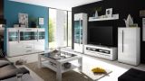 Vitrine Design-D in wei� Hochglanz Vitrinenschrank 60 x 200 cm