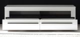 TV-Lowboard Design-D in Wei� Hochglanz, TV-Unterschrank 140 x 47 cm mit Soft-Close