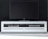 TV-Lowboard Design-D in Hochglanz wei� Unterschrank 180 x 47 cm, Soft-Close