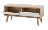 TV-Lowboard Helge in wei� und Eiche Riviera TV-Unterteil skandinavisch 107 x 50 cm