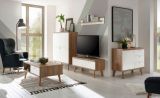 Sideboard Helge in wei� und Eiche Riviera Kommode skandinavisch 107 x 83 cm