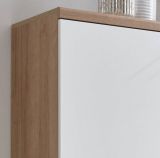 Nachttisch Helge in wei� und Eiche Riviera Nachtkommode skandinavisch 54 x 50 cm