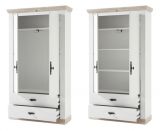 Garderobenkombination Rovola in Pinie wei� / Oslo Pinie Landhaus Garderobe Set 3-tlg. 224 x 201 cm