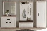 Garderobenkombination Rovola in Pinie wei� / Oslo Pinie Landhaus Garderobe Set 5-tlg. 307 x 201 cm