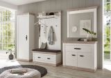 Garderobenkombination Rovola in Pinie wei� / Oslo Pinie Landhaus Garderobe Set 5-tlg. 307 x 201 cm