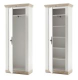 Garderobenkombination Rovola in Pinie wei� / Oslo Pinie Landhaus Garderobe Set 5-tlg. 307 x 201 cm