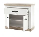 Garderobenkombination Rovola in Pinie wei� / Oslo Pinie Landhaus Garderobe Set 5-tlg. 341 x 201 cm
