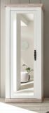 Garderobenschrank Rovola in Pinie wei� / Oslo Pinie Landhaus Garderobe oder gro�er Schuhschrank mit Spiegel 73 x 201 cm