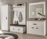 Garderobenspiegel Rovola in Pinie wei� / Oslo Pinie Landhaus Spiegel 107 x 110 cm