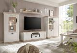 Wohnwand Rovola in Pinie wei� / Oslo Pinie Landhaus Schrankwand 4-teilig 352 x 170 cm