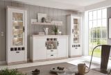 Wohnwand Rovola in Pinie wei� / Oslo Pinie Landhaus Schrankwand 4-teilig 330 x 201 cm