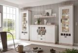 Wohnwand Rovola in Pinie wei� / Oslo Pinie Landhaus Schrankwand 4-teilig 330 x 201 cm