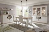 Vitrine Rovola in Pinie wei� / Oslo Pinie Landhaus Vitrinenschrank mit Weinregal 71 x 201 cm