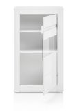 Vitrine Nobile in wei� Hochglanz und Stone Design grau Vitrinenschrank 66 x 112 cm Kommode