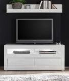 Wandboard Nobile in wei� Hochglanz Wandregal 150 x 22 cm