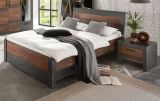 Bettanlage Ward in Used Wood Shabby und Matera grau Liegefl�che 140 x 200 cm Schlafzimmer Set 2-teilig