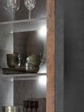 Wohnwand Ward in Old Used Wood Shabby Design mit Matera grau Schrankwand 4-teilig 330 x 201 cm