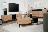 TV-Lowboard Liam in Artisan Eiche und schwarz TV-Unterteil 195 x 48 cm