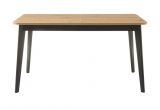 Esstisch Ronson in Artisan Eiche und schwarz K�chentisch skandinavisch ausziehbar mit Einlegeplatte 140 - 180 x 75 cm