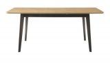 Esstisch Ronson in Artisan Eiche und schwarz K�chentisch skandinavisch ausziehbar mit Einlegeplatte 140 - 180 x 75 cm