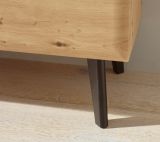Esstisch Ronson in Artisan Eiche und schwarz K�chentisch skandinavisch ausziehbar mit Einlegeplatte 140 - 180 x 75 cm