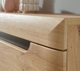 Highboard Ronson in Artisan Eiche und schwarz skandinavisch 107 x 134 cm
