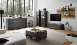 Sideboard Center in grau matt und Wotan Eiche Kommode 170 x 87 cm