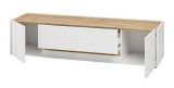 TV-Lowboard Center in wei� und Wotan Eiche TV-Unterteil 170 x 40 cm