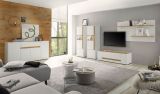 Sideboard Center in wei� und Wotan Eiche Kommode 220 x 87 cm