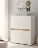 Highboard Center in wei� und Wotan Eiche 100 x 120 cm