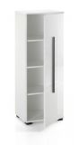 Badezimmer Midischrank Design-D in wei� Hochglanz Badm�bel Kommode 45 x 126 cm