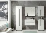 Waschbeckenunterschrank MIT Waschbecken Design-D in wei� Hochglanz Waschtisch Set h�ngend 80 x 43 cm