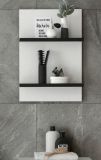Badezimmer H�ngeregal Design-D in wei� und schwarz Wandregal 40 x 62 cm Regal h�ngend