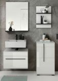 Badezimmer H�ngeregal Design-D in wei� und schwarz Wandregal 40 x 62 cm Regal h�ngend