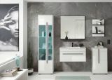 Badezimmer H�ngeregal Design-D in wei� und schwarz Wandregal 40 x 62 cm Regal h�ngend