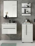 Badm�bel Set Design-D in wei� Hochglanz und schwarz Badkombination MIT Waschbecken 115 x 200 cm