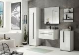 Badm�bel Set Design-D in wei� Hochglanz und schwarz Badkombination MIT Waschbecken 190 x 200 cm