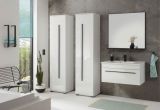 Badm�bel Set Design-D in wei� Hochglanz und schwarz Badkombination MIT Waschbecken 190 x 200 cm