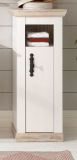 Badezimmer Kommode Rovola in Pinie wei� / Oslo Pinie Landhaus Badm�bel Midischrank 42 x 120 cm