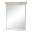 Badezimmer Spiegel Rovola in Pinie wei� / Oslo Pinie Landhaus Badspiegel mit Ablage 60 x 72 cm